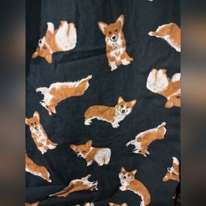 Men's corgi print button down 2X